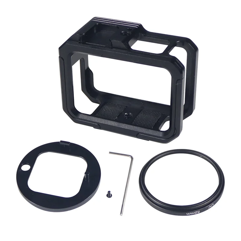 Cage métallique GoPro Hero 13/12/11/10/9 avec support griffe froide et adaptateur magnétique