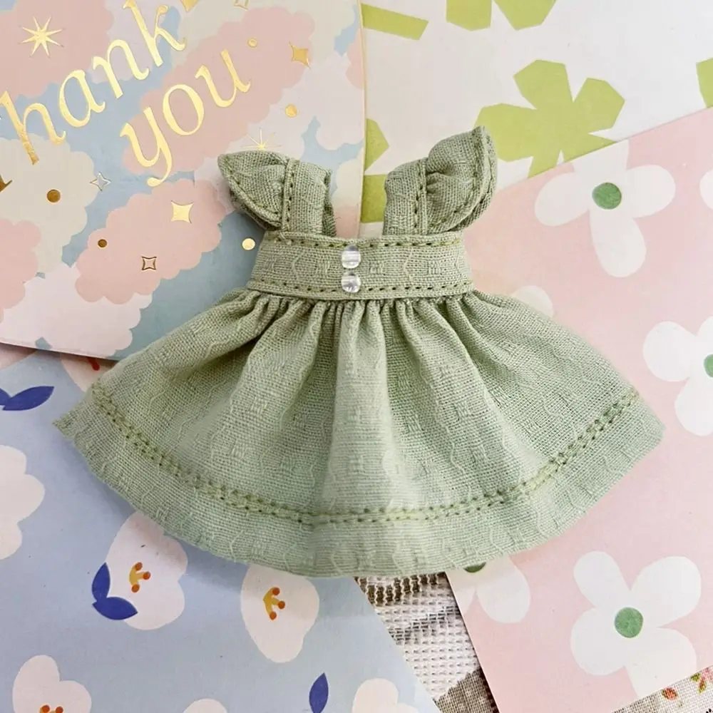 Cotton Printed Doll Dresses Short Sleeve Accessories