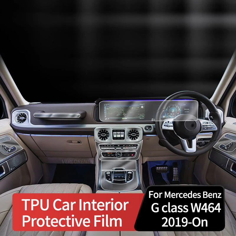 

For Mercedes Benz G Class W464 2019-G63 AMG Self Repairing Car Interior Central Console Gear Dashboard TPU Paint Protective Film