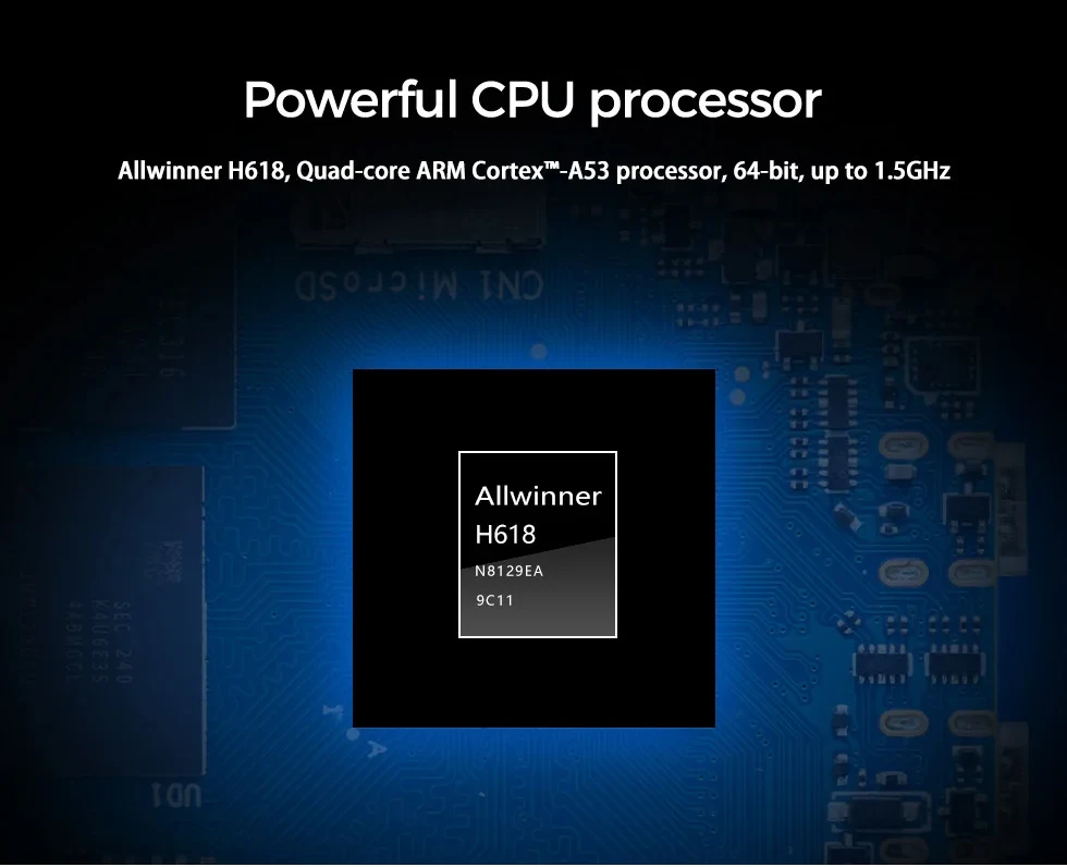 Banana Pi BPI-M4 ZERO Allwinner H618 Quad-core ARM Cortex-A53 Processor 2.4G/5G