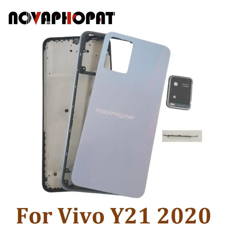 

Рамка лицевой панели ЖК ДЛЯ Vivo Y21, 2020, задняя крышка, стекло, Боковая кнопка
