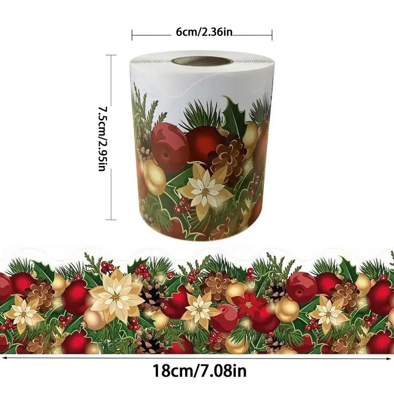 Christmas Border Trim Christmas Pine Cones Pine Needles Red Bulletin Board Trim Holiday Classroom Bulletin Board Decoration For
