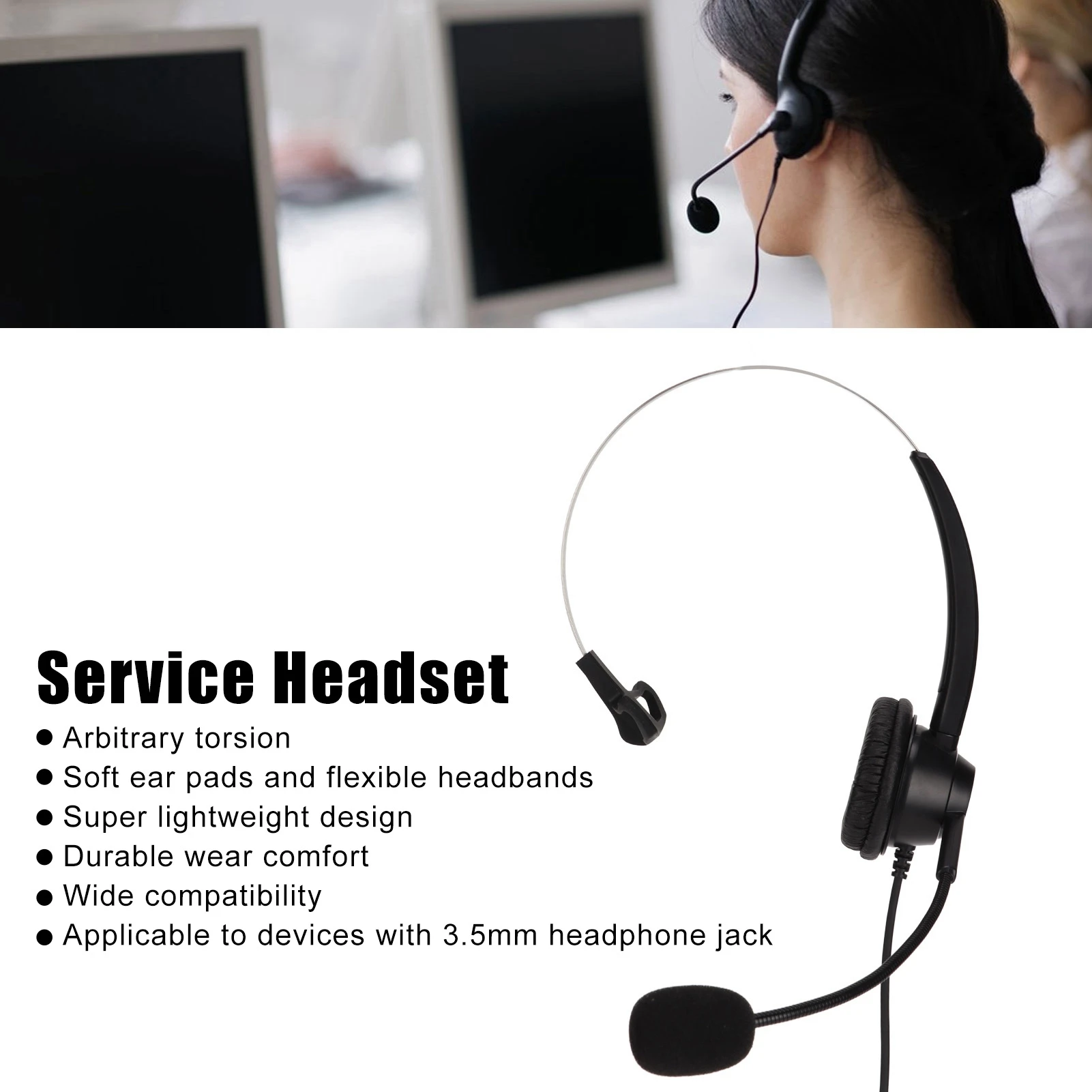 Headset Telephone Headset Landline Phone Headphone With Microphone For Home Use Auriculares Wired headset For Handle