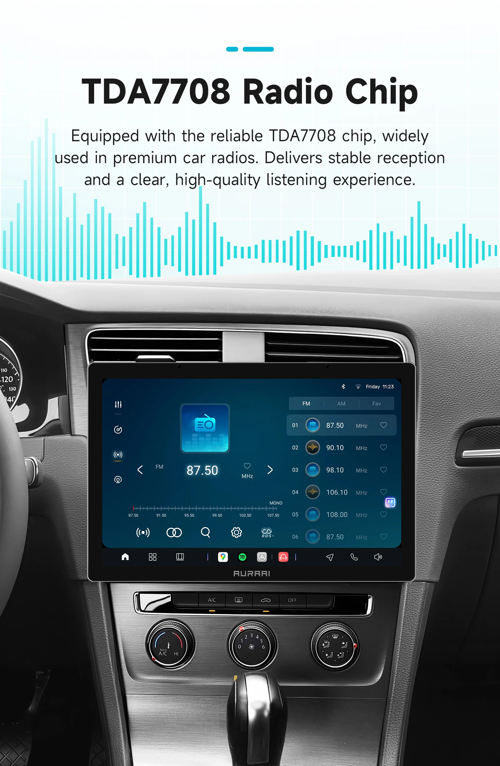 AURAAI 2K Bildschirm AI Auto Elektronisches Gerät für Volkswagen Golf 7 2013–2017 Navigation Carplay Autoradio Intelligente Systeme 4G – Detail 21