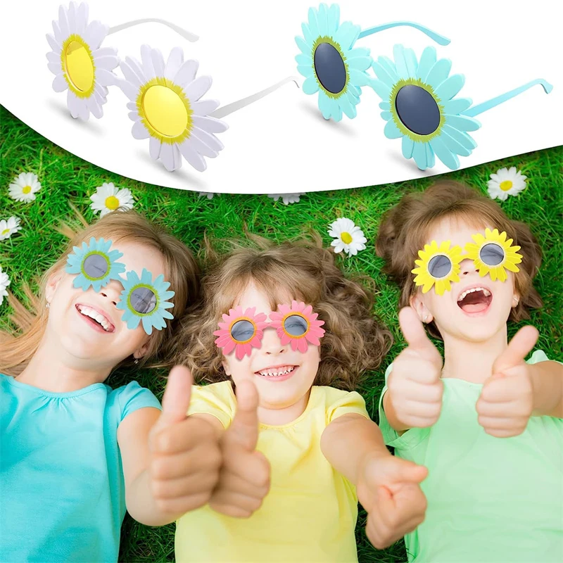 Fashion Sunglasses Kids Sunglasses Children Sunglasses Party Sunglasses Cosplay Sunglasses Fashion Children Sunglasses Cute Sun Flower Daisy Sun Glasses Funny Party Dramatic Cosplay Eyewear UV400 Adults Beach Eyeglasses