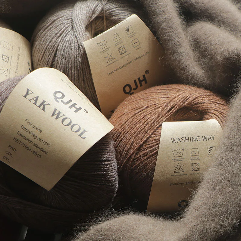 QJH10pcs/set Natural Yak Wool Yarn For Hand Knitting Sweaters Scarves ...