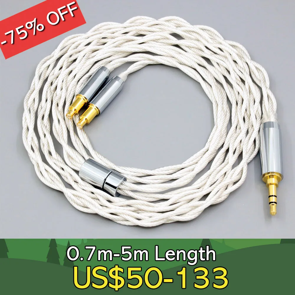 

Graphene 7N OCC Silver Plated Type2 Earphone Cable For Audio Technica ATH-ADX5000 MSR7b 770H 990H A2DC LN008142