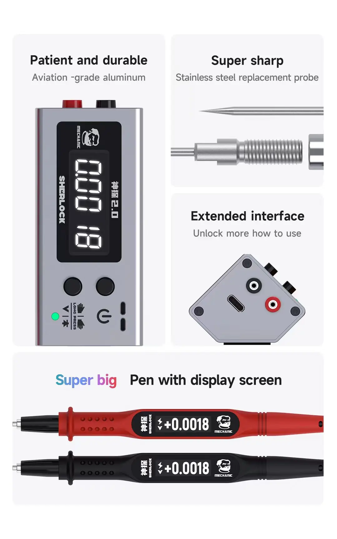 

MECHANIC Multimeter V2.0 Voltage Internal Meter Mainboard Test Determine Fault Accurate Troubleshoot Resistance