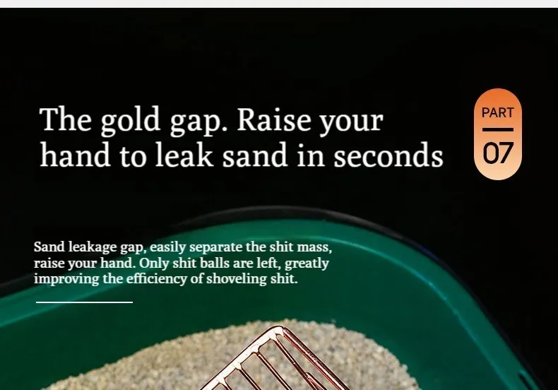 Self-Cleaning Cat Litter Shovel Stainless Steel Metal Scooper