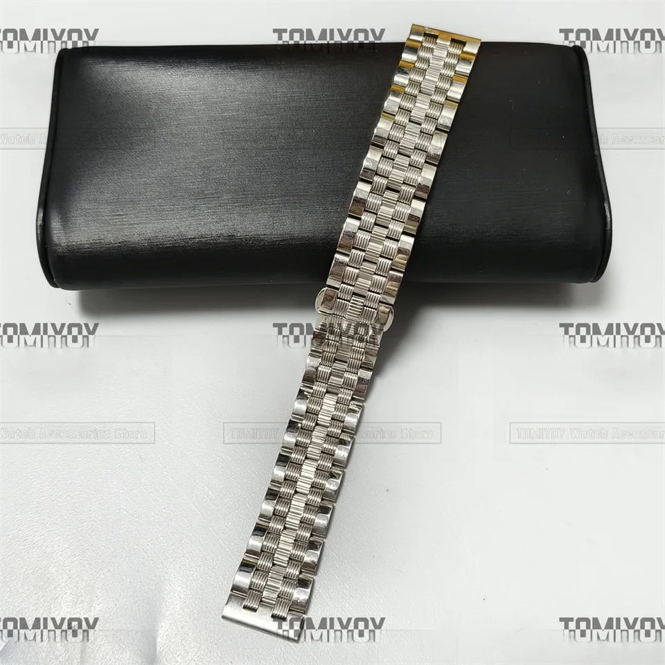 

Flat End 20MM Solid Butterfly Buckle Strap Bracelet Fit For Sekio Rolex OMG Watch