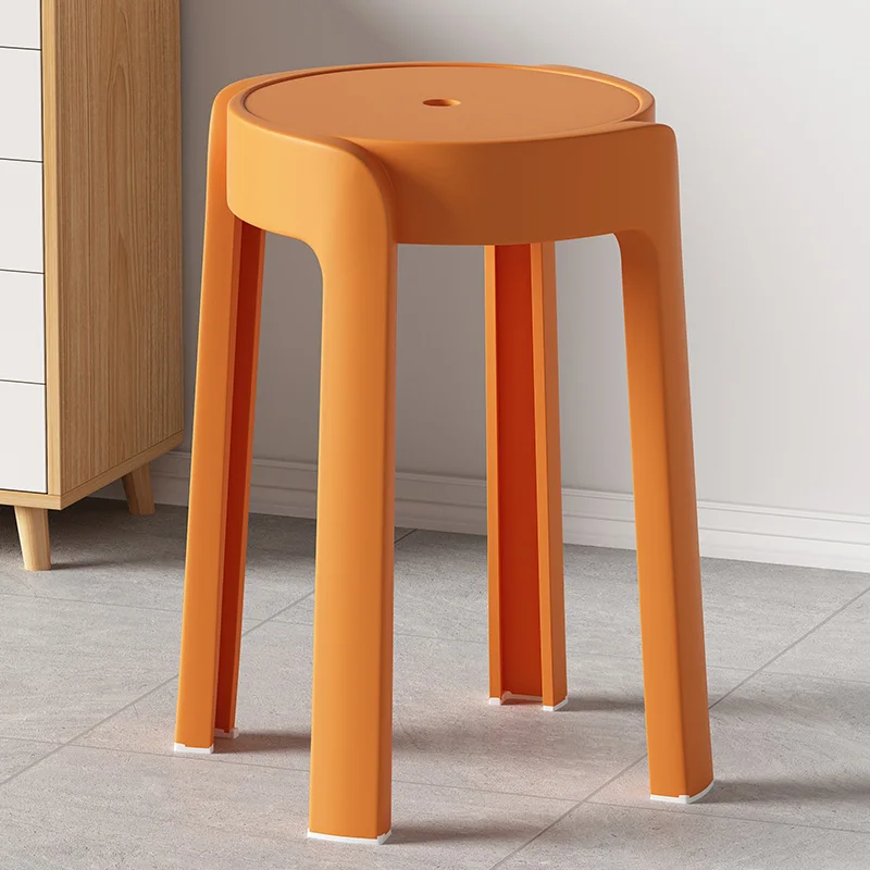 

Nordic Plastic Stool Design Round Acrylic Relax Household Foot Stool Leisure Designer Reposapies Oficina Space Saving Furniture