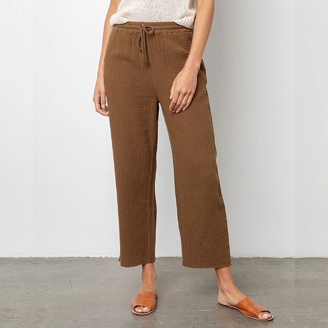 100% Cotton Woman Pants 2022 New Summer Drawstring Vintage Streetwear Trousers Harajuku Pants Mujer Pantalones