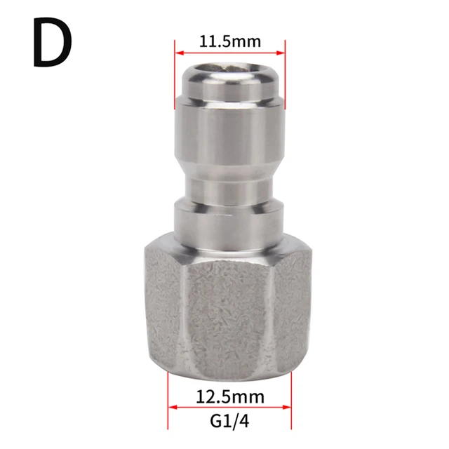 Kerti Ízületek Nyomásmosócsatlakozás Gyorskioldó Adapter 1/4 "Hím Férfi Illeszkedő Gyors Dugó És Leválasztás - Image 5