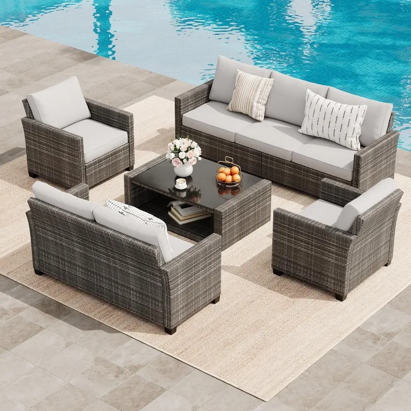8-Piece Rattan Outdoor Patio Set 6