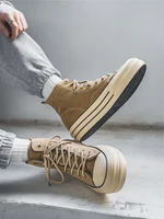 54996-0038f6.jpg Men High Top Canvas Sneakers Casual Streetwear Skate Shoes