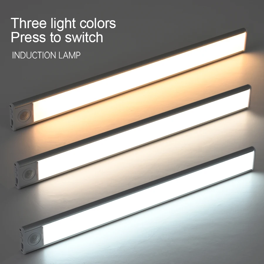 LED Ultra Thin Under Cabinet Lights Motion Sensor Night Light Wireless Rechargeable 3 Color Lamp Kitchen Closet Cabinet Lighting led night light,led cabinet light,led motion sensor light,cabinet lights,motion sensor light,led cabinet lights,motion sensor lights,under cabinet light