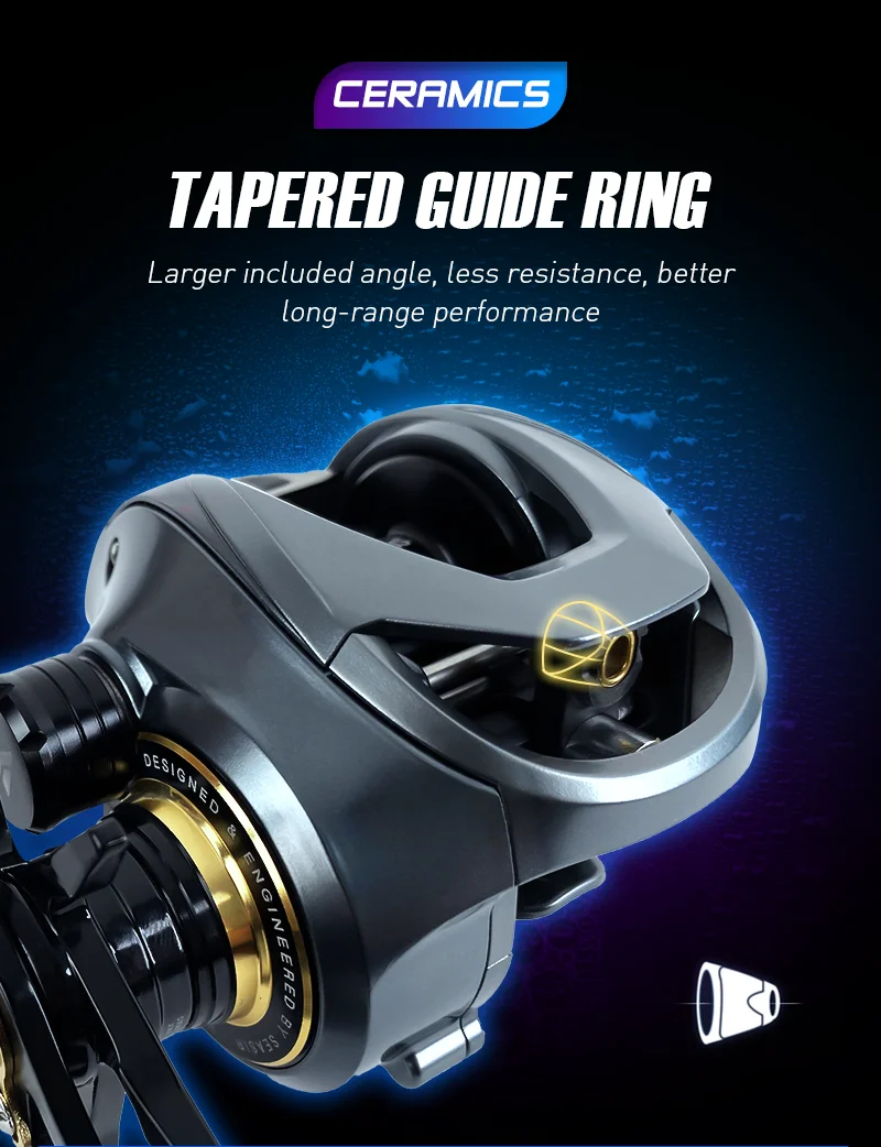 SEASIR Cast-X Baitcasting Reel 7.3:1 HS Gear Ratio Aluminum Double Spool Carbon Grip Metal BFS Micro Fresh Seawater Fishing Coil