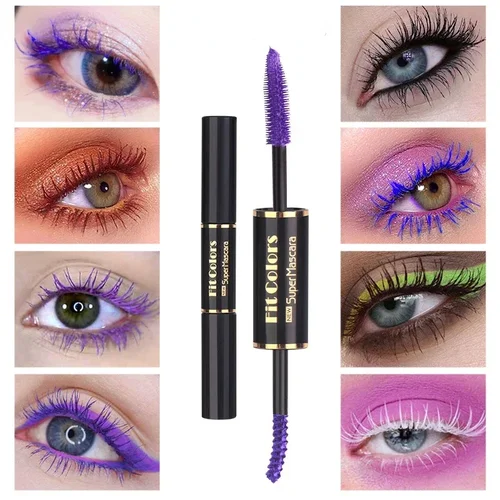 마스카라 속눈썹 컬링 익스텐션 핑크 퍼플 블루 화이트 마스카라, 얼룩 방지 방수, 빠른 건조, 오래 지속되는 메이크업, 5 가지 색상 2