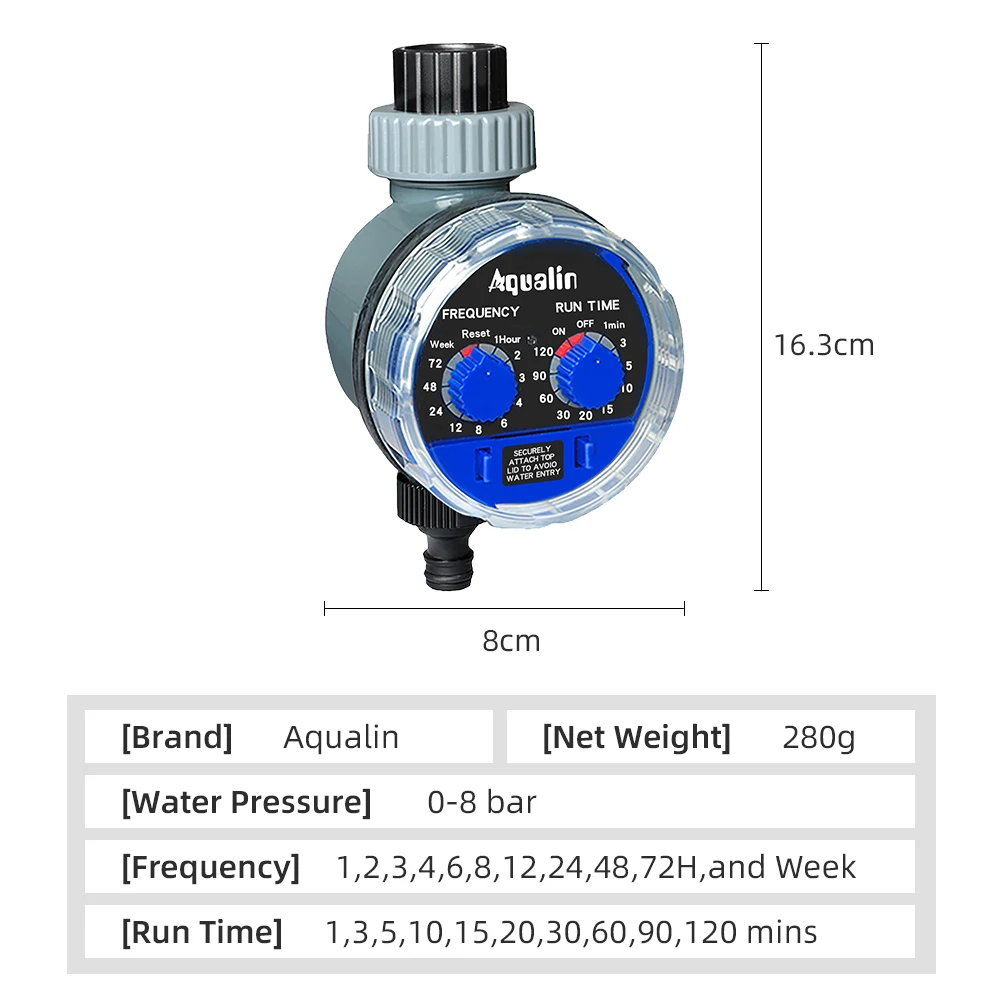 Aqualin Tuin Water Timer Met Regen Sensor Gat Tuinslang Timer Irrigatie Controller Watering Tools 0 Druk Werken