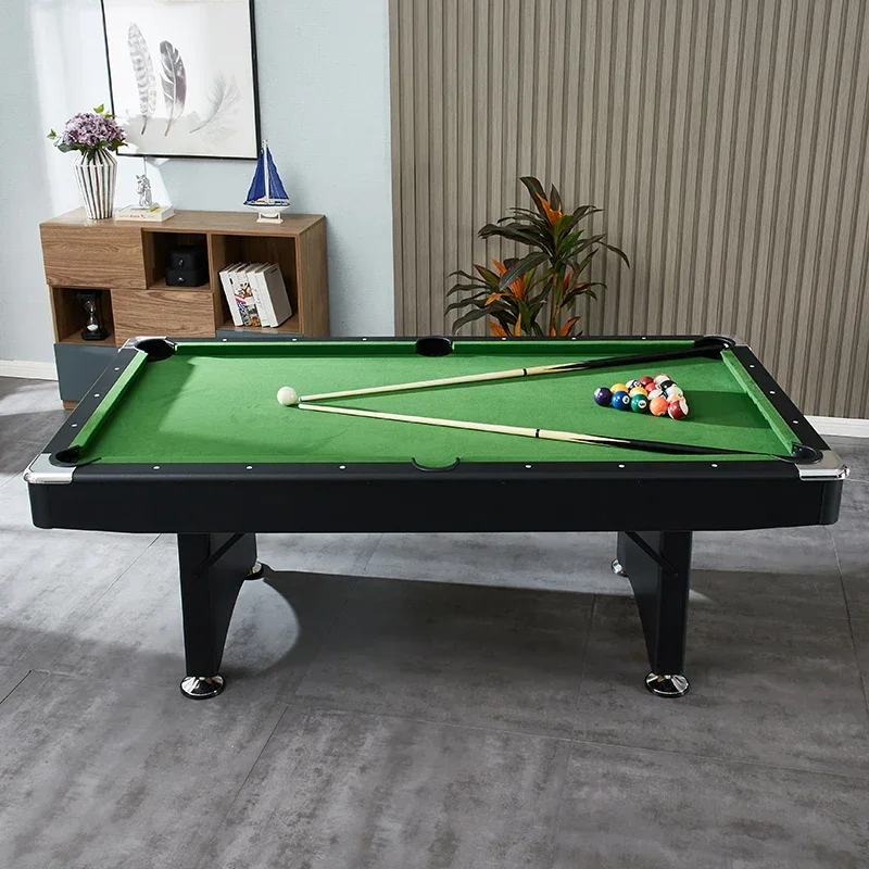 7FT 84" folding pool table indoor billiard table for snooker game no need assembly in Green color TP-8410 6