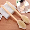 1Pc Wooden Detachable Long Handle Shower Body Brush Bathroom Wash Brush Bathing Massage Back Body Exfoliating Brush Bath Tools 4