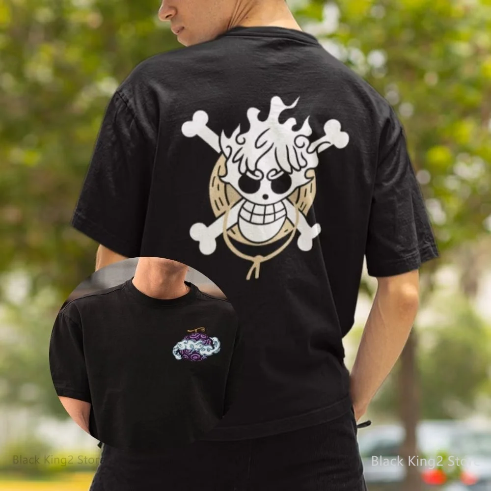 Devil Fruit Sun God Luffy Classic T-Shirt Men ONE PIECE Anime