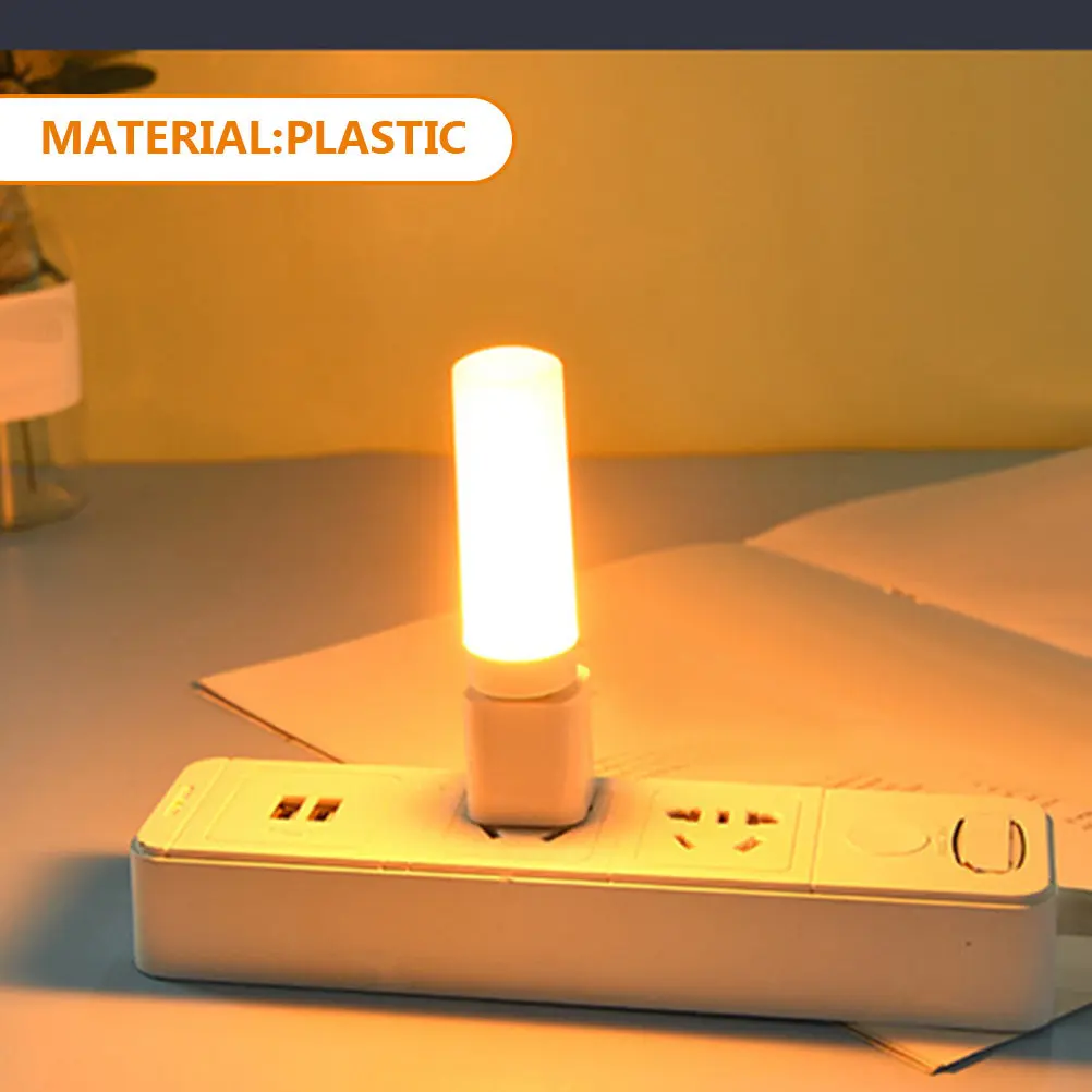 2개입 USB LED 불꽃 효과 플러그인 야간 조명 소형 무드등 침실 침대 옆 장 침실등 플러그인