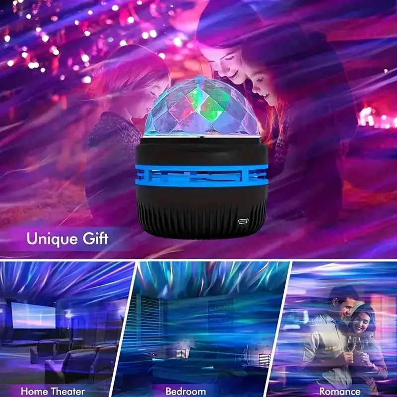 Starry Sky Lamp LED Starry Sky Lamp USB Power Supply Rotating Night Lights Galaxy Projector Mini Party Birthday Dancing Disco Stage Home Decor