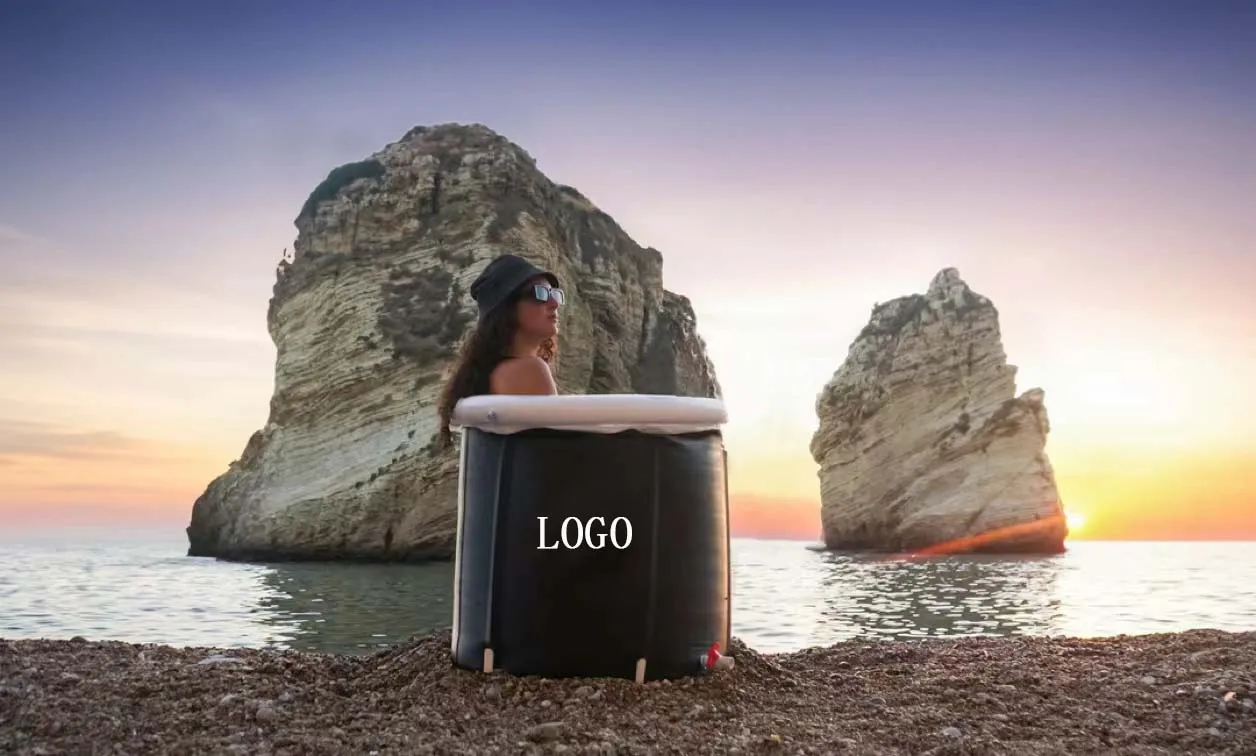 Top unisex portable folding thick bathtub nylon fabric spa bathtub freestanding home ice tub 6