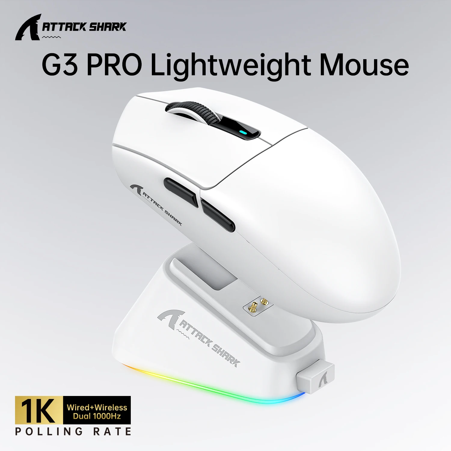 Ultra-Lightweight Tri-Mode Gaming Mouse with Precision Sensor and High Polling Rate