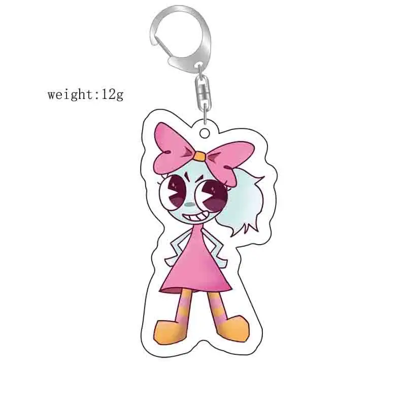 FLEXTHY World Of Dandys Keychain Game Figure Vee Goob Keyring Pendant Cute Chain Decor Dandy Worlds Merch Gifts 9 Pcs