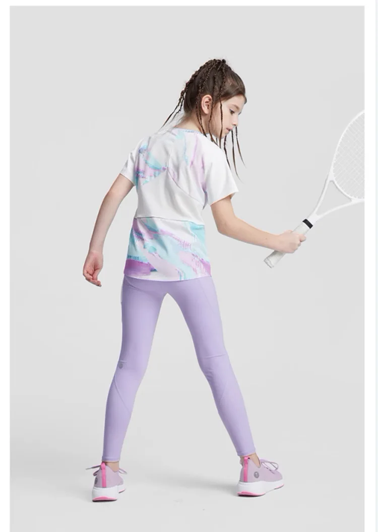 Girls Sports Shirt Summer Kids Yoga Tee Running Fitness Breathable Shirt 6 S2f922c7c030d4e3f98c01bf6474ef871V