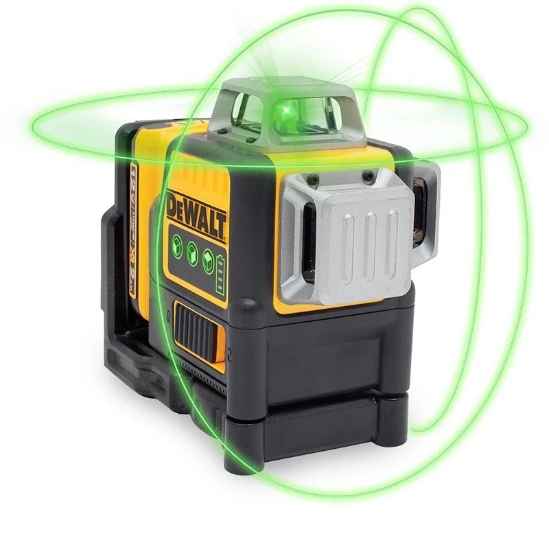 Dewalt 전문가용 레이저 레벨 그린 빔 라인, DW089LG 12 라인, 12V 리튬 배터리, 360 수평 수직 교차 야외 사용