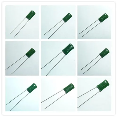 10pcs Mylar Film Capacitor 100V 2A 220pF~0.47uF 5% (2A221J~2A474J) Polyester Film capacitor