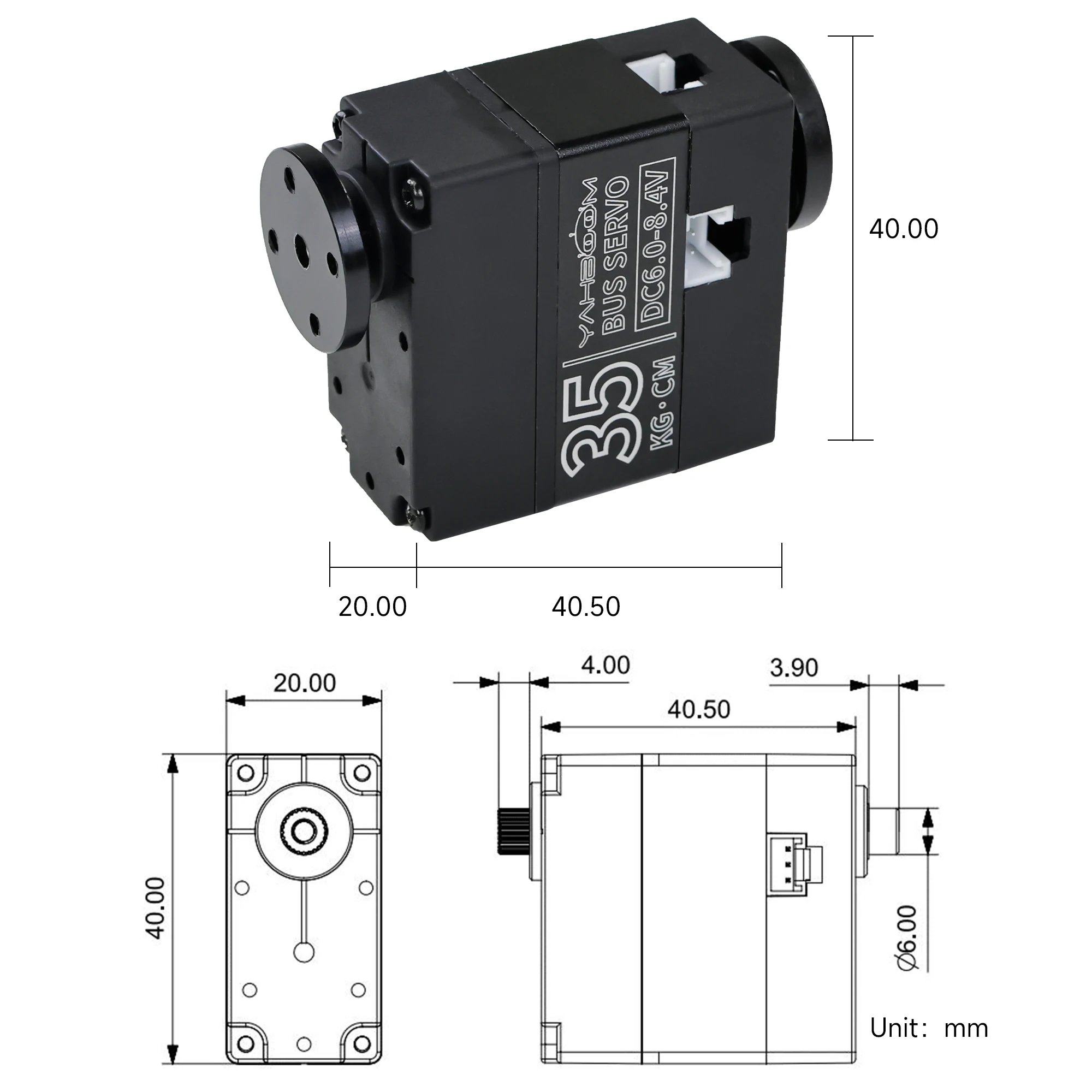 Heemol RC Servomotor 15kg 270° - Bus Servo Für Roboter Und Modellbau