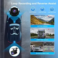 Srnubi 10.26 "moniteur Carplay de voiture Android Auto 4K Dashcam lecteur multimédia caméra de recul Navigation tableau de bord enregistrement vidéo 6