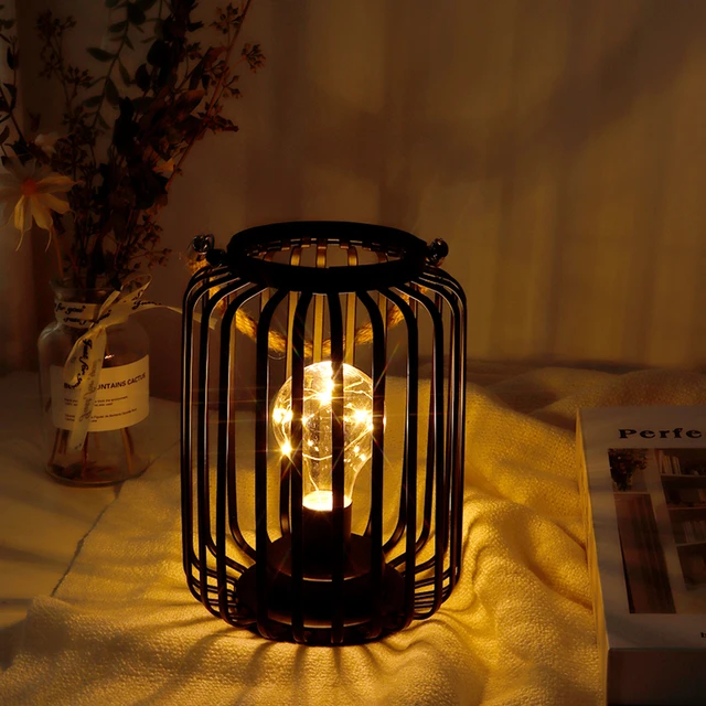 Lampe led sans fil design Ampoule CAGE-Deco Lumineuse