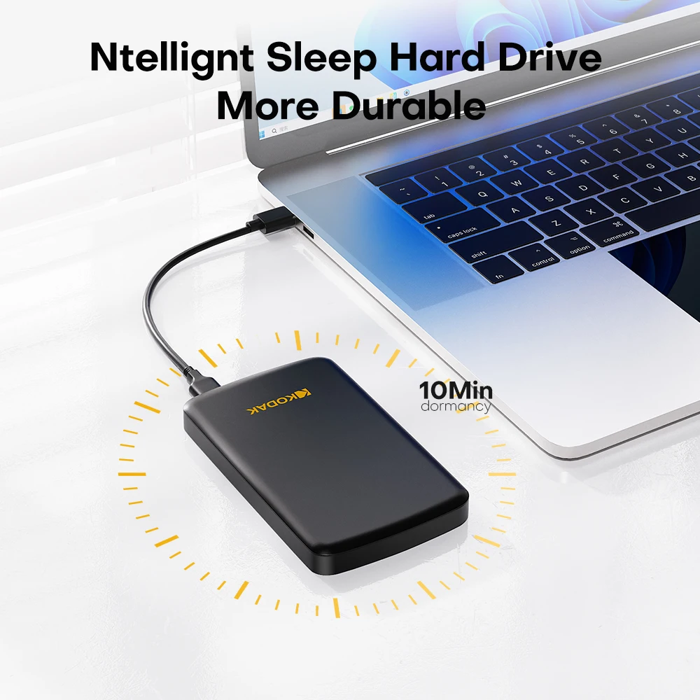 KODAK P150 512GB 2.5인치 휴대용 외장형 HDD USB 3.0 5Gbps 게임용 스토리지 디스크 노트북 및 데스크탑과 호환 가능