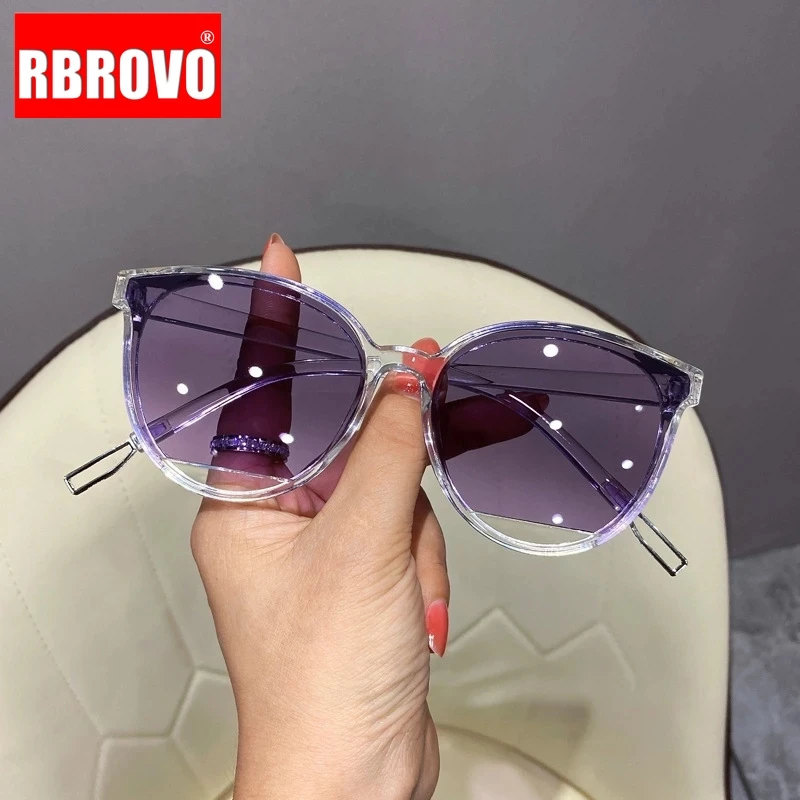 

RBROVO Cateye Retro Sunglasses Women Luxury Brand Glasses Women/Men Vintage Eyewear Women Luxury Oculos De Sol Feminino UV400