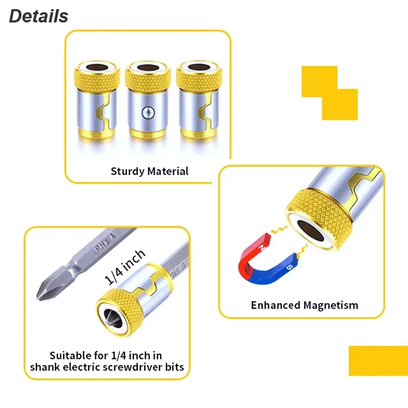 Universal Anti-Slip Magnetic Screwdriver Enhancer Ring