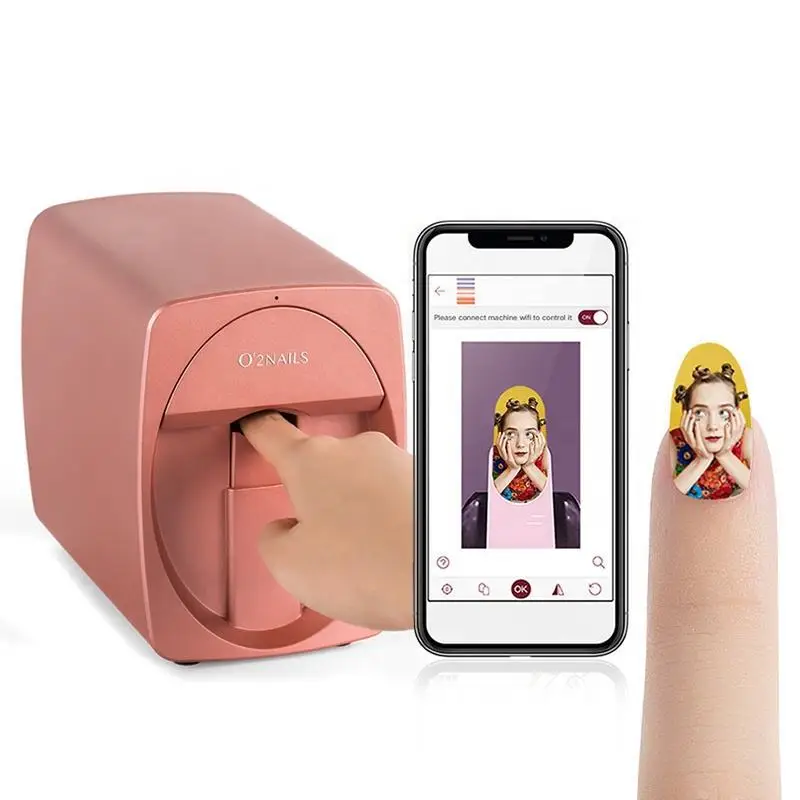 O'2Nails Mobile 3D DIY Nail Printer App Control Nail Art Machine Home Salon  