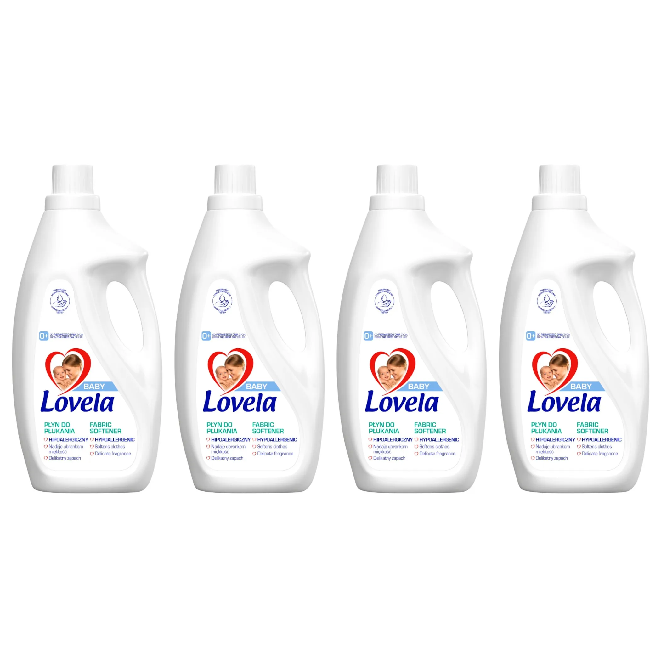 4x Płyn do płukania tkanin LOVELA Baby hipoalergiczny 33 prania 2 l z Polski za $15.29 / ~63zł