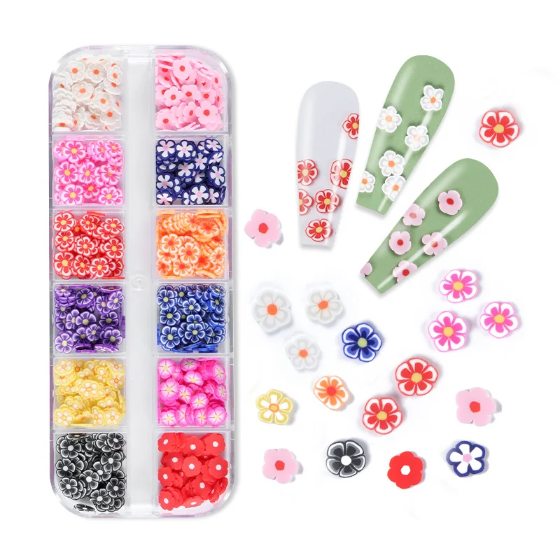 12 gürtet 3D Acryl Blume Nagel Teile Dekoration Halloween Perlen Edelsteine Charme Wimpern Extensions Zubehör Für Make-Up-Tools – Detail 7