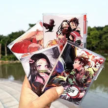 

1 Pc Random Demon Slayer Kimetsu No Yaiba Kamado Notepad Anime Note Book with Ballpoint Pen Planner Single Book Gift Stationery