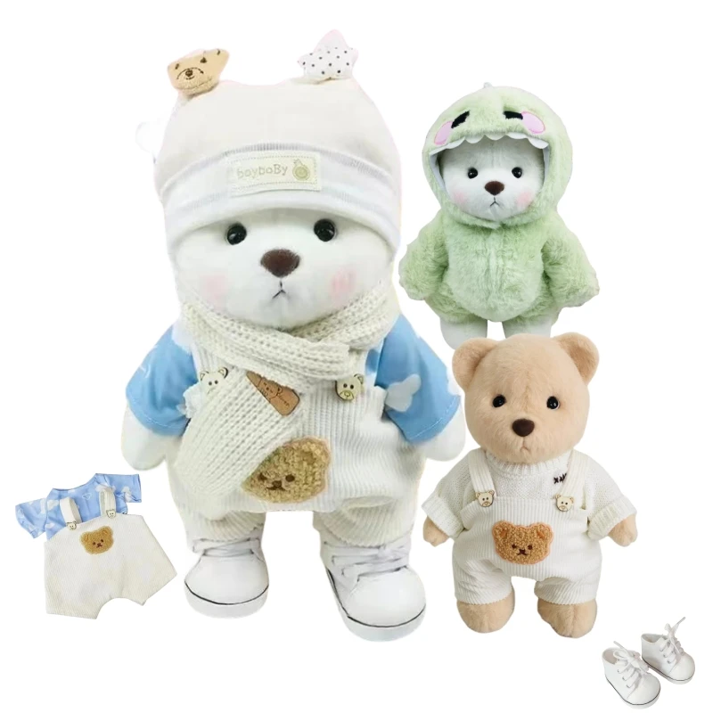 Nový 30CM ruční teddy medvěd vysoký kvalita super měkké legrační medvěd transformace být schopen nést oblečení kreativní kůzle panenka narozeniny dárky