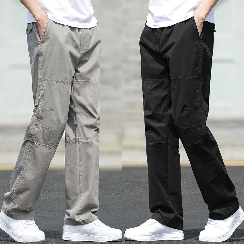 Men's Pants New Cargo Pants Outdoor Casual Pants Cotton Comfortable Thin Style Sweatpants Multi-Pocket Work Pants_viptrois.com