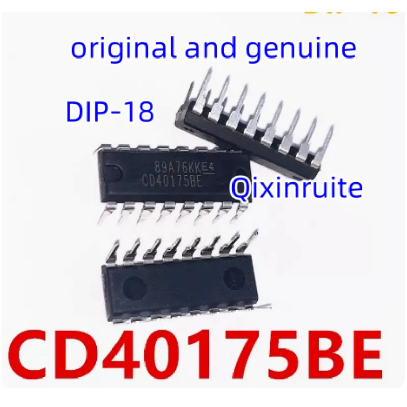 

Qixinruite Оригинальный оригинальный CD40175BE DIP-18 in-line CD40175 CMOS quad Class D шлепанцы логический чип