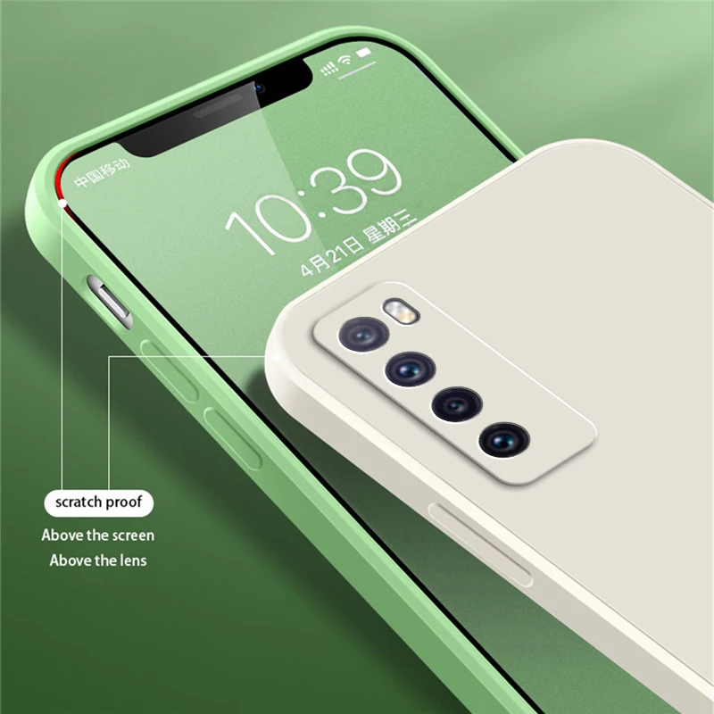 Premium Shockproof Square Liquid Soft Silicone Phone Case