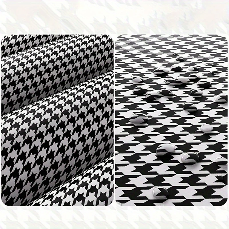 Large Capacity Houndstooth Foldable Travel Bag - Quilt & Clothes Storage for Moving & Home Organization 6