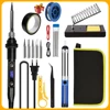 NEW Electric Soldering Iron 16IN1 80W LCD Digital Display 180-500 Adjustable Replaceable Head Soldering Iron Tin Pen Welding Kit 1